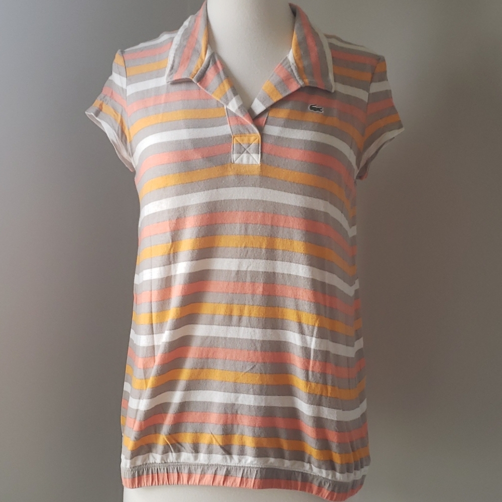 Lacoste polo multicolored striped shirt